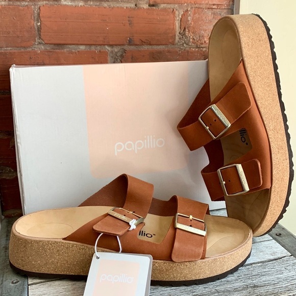 BIRKENSTOCK PAPILLIO New Gabriel Platform Chunky Sole Leather Sandals Size 41 - Picture 4 of 9